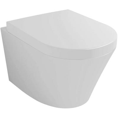Wiesbaden Vesta Wandcloset met Vesta Toiletzitting - Softclose en Quick Release - Glans Wit
