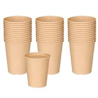 Kinvara papieren koffiebeker/drinkbeker - 36x stuks - 240 ml - gerecycled kraft papier
