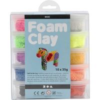 Foam Clay kleiset Basic 10 x 35 gram 10-delig (78930) - thumbnail