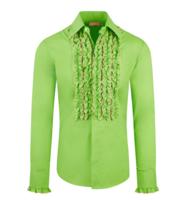 Chenaski Ruffle Shirt Lime Pistache Cream-L