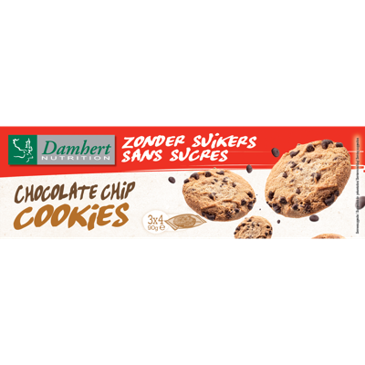Damhert Chocolat Chip Cookies - Zonder Suikers
