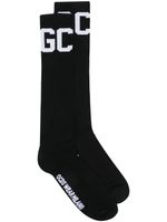 GCDS chaussettes en maille intarsia - Noir