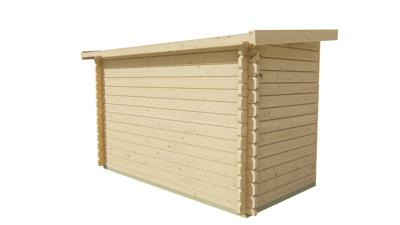 Blokhut - Tuinhuis Aanbouw | 28 mm | vuren honinggeel geïmpregneerd