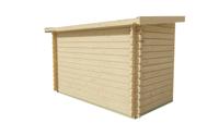 Blokhut - Tuinhuis Aanbouw | 28 mm | vuren honinggeel geïmpregneerd