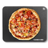 VEVOR Pizzastaal, 13,5" x 10" x 1/4" pizzastaalplaat voor oven, voorgekruide pizzabaksteen van koolstofstaal met 20x hogere geleidbaarheid, zware pizzapan voor buitengrill, binnenoven