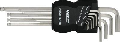 HAZET Set met haakse schroevendraaiers 2105ALG/10H · Binnen-zeskant-profiel · 10-delig · 0,05 · <sup>1</sup>/<sub>16</sub> -