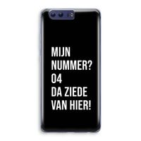 Da ziede van hier - Zwart: Honor 9 Transparant Hoesje
