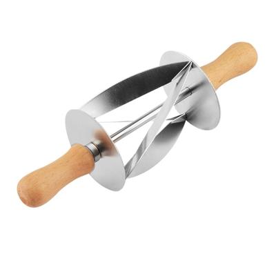 5 stuks croissant gereedschap roller RVS croissant bestek croissant mes (zilver)