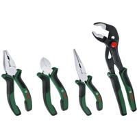 Bosch - Set van 4 tangen (precieze en duurzame diagonale knip, universeel, lange bekken en multigrip)