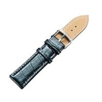 CAGARNY eenvoudige Fashion horloges Band zilveren gesp-lederen horlogebandje breedte: 22mm(Black)