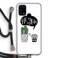 Hey you cactus: Samsung Galaxy M31 Transparant Hoesje met koord