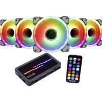 Gelid Amber 8 PRO Bundle (5 x Stella Infinity ARGB Fan 120 mm) PC-ventilatorcontroller (b x h x d) 130 x 17 x 76 mm Incl. RGB-verlichtingsbesturing, Incl. - thumbnail