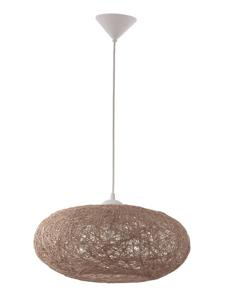 Eglo Landelijke hanglamp Campilo 45cm wit met bruin 93374