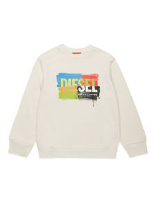 Diesel Kids sweat en coton à logo imprimé - Blanc