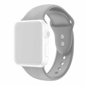 Siliconen sportbandje - Grijs - Dubbele druksluiting - Geschikt voor Apple Watch 42mm / 44mm / 45mm / 49mm