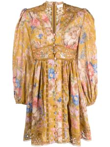 ZIMMERMANN robe courte August Plunge - Jaune