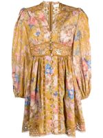 ZIMMERMANN robe courte August Plunge - Jaune