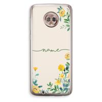 Gele bloemen: Motorola Moto G6 Transparant Hoesje
