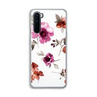 Geschilderde bloemen: OnePlus Nord Transparant Hoesje