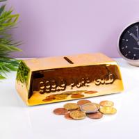 Goudstaaf Spaarpot Met Slot Goudstaaf Spaarpot Met Slot