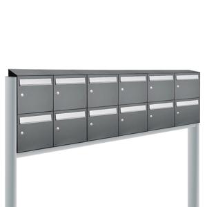 Allux Flow Set 6-Breed, 2-Hoog Met Dak Op Statief Antraciet - 40040065_6x2ds