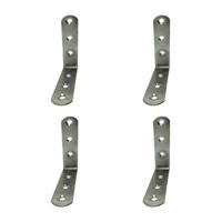 Hoeksteun EDM 86094 an24 Roestvrij staal 10 x 10 x 1,9 cm 4 Stuks