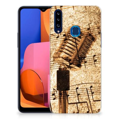 Samsung Galaxy A20s | Siliconen hoesje | met foto Bladmuziek