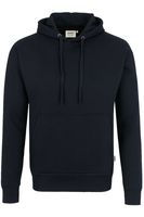 HAKRO 601 Comfort Fit Hooded Sweatshirt zwart, Effen - thumbnail