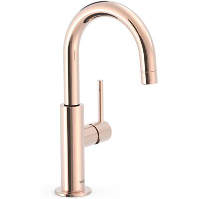 Wastafelkraan Tres Study | Opbouw | Draaibare uitloop | Mengkraan | Standaard model | 1-hendel | Rond | 24k Rose goud