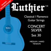 Luthier L-30 snarenset klassiek Concert Silver