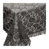 Unique Living tafelkleed/tafellaken - buiten/binnen - antraciet - 140 x 180 cm - Kant patroon