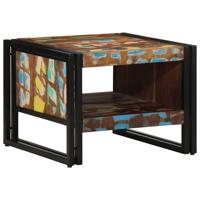 Salontafel 50x50x38 cm massief gerecycled hout meerkleurig