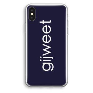 Gijweet: iPhone XS Transparant Hoesje