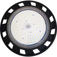 LED UFO High Bay - Aigi Uvomi - 150W - MEAN WELL Driver - Magazijnverlichting - Helder/Koud Wit 5700K - Waterdicht IP65 - Aluminium