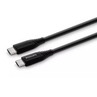 PHILIPS DLC5206C/00 Oplaadkabel - USB C naar USB C - 2 M lang - Geweven - USB 3.0 - Zwart - thumbnail
