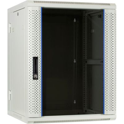 DSI 15U witte wandkast (kantelbaar) met glazen deur - DS6615W-DOUBLE server rack