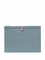 Thom Browne pochette zippée à texture grainée - Bleu