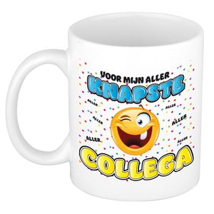 Cadeau mok voor collega - grappig - keramiek - 300 ml - knapste collega