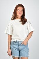 Weekend Max Mara t-shirt Targa 001 white broderie