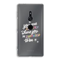 Right Place: Sony Xperia XZ2 Transparant Hoesje