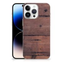 iPhone 14 Pro Max | Bumper Hoesje | Old Wood