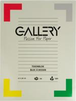Gallery tekenpapier, 190 g, ft 27 x 36 cm, extra zwaar houtvrij papier, blok van 20 vel