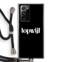 Topwijf Zwart: Samsung Galaxy Note 20 Ultra / Note 20 Ultra 5G Transparant Hoesje met koord