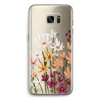 Painted wildflowers: Samsung Galaxy S7 Edge Transparant Hoesje