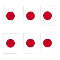 2x Papieren vlaggenlijn Japan landen decoratie   -