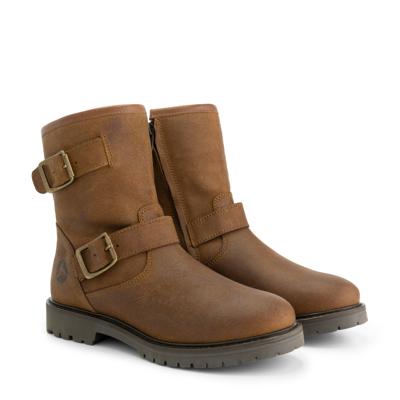 Travelin' Vrouwen - Zipper boot - Cognac - Maat 43