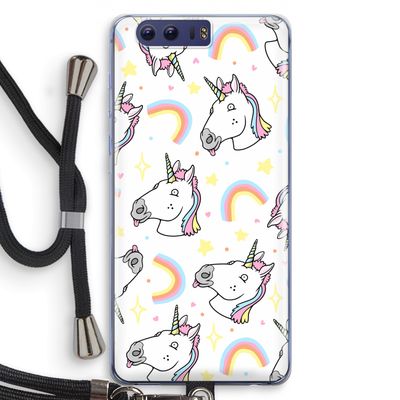 Rainbow Unicorn: Honor 9 Transparant Hoesje met koord