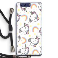 Rainbow Unicorn: Honor 9 Transparant Hoesje met koord