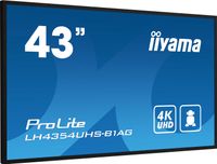 iiyama LH4354UHS-B1AG beeldkrant Digitale signage flatscreen 108 cm (42.5") LCD Wifi 500 cd/m² 4K Ultra HD Zwart Type processor Android 11 24/7 - thumbnail