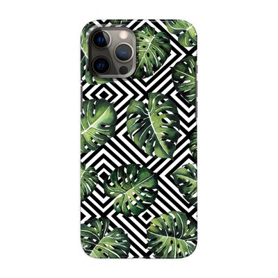 Geometrische jungle: Volledig geprint iPhone 12 Pro Max Hoesje